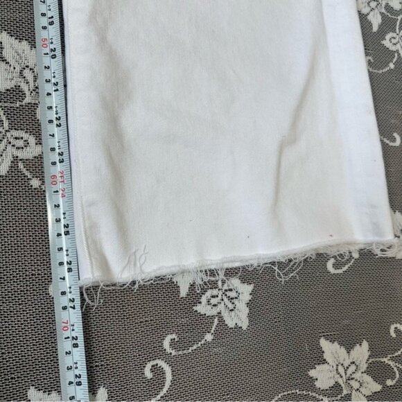 Adriano Goldschmied  The Saige High Rise Wide Leg Crop in White Sz 27 - Picture 10 of 13